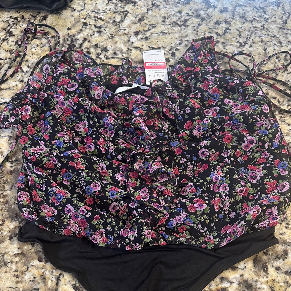 Astr Multicolor Floral Bodysuit